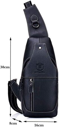 Чорна спортивна сумка через плече/на груди з нейлону для чоловіків та жінок. Ідеально підходить для подорожей, школи, роботи, велоспорту, кемпінгу та активного відпочинку.