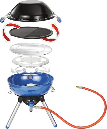 Газовий гриль Campingaz Party Grill 400 R для кемпінгу та пікніка, антипригарна плита, універсальний готувальний пристрій