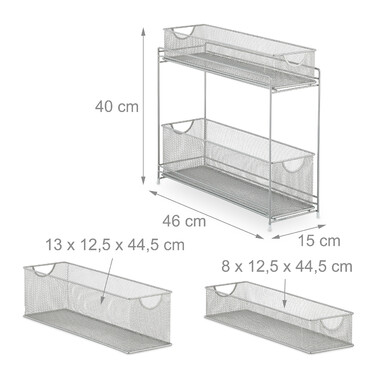 Relaxdays Metal Kitchen Cabinet Organizer