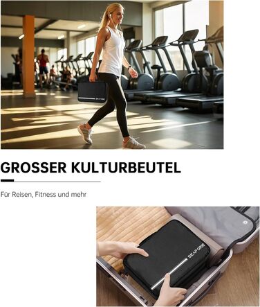 Сумка для туалетних аксесуарів на гачок, велика дорожня сумка-органайзер для жінок та чоловіків, 4-в-1 водонепроникна, армійний зелений (чорний)