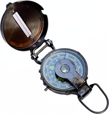 Royal Antique Lensatic Vintage Navigational Nautical Compass Authentic Brass Instrument