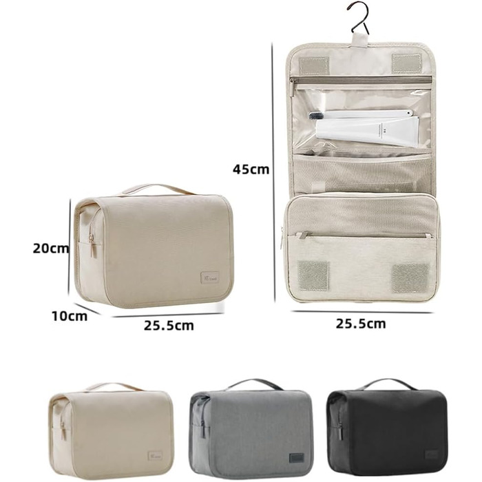 Кришталева сумка-органайзер для косметики та туалетних аксесуарів Beige (Бежевий)