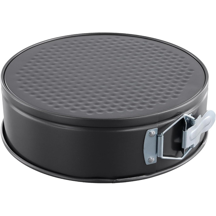 Набір форм для випічки FUNSUEI 6 шт. (18-28 см), круглі, чорні, з антипригарним покриттям та знімним дном