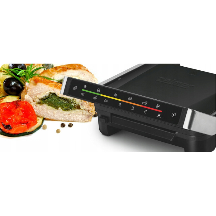 Електричний контактний гриль Zelmer ZPR2600, чорний, 2000 Вт