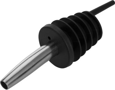 Наливник для пляшок Westmark Inox Eco-Pour, нержавіюча сталь, з кришкою та повітряною трубкою, чорний/хромований, 45372280