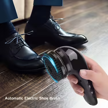 Natudeco Electric Shoe Polisher, Glove Brush, Portable Shoe Polisher, Multifunctional Leather Shoe Polisher, Leather Care Tool for Shoes, Bags