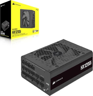 Блок живлення Corsair HX1000i 1200W ATX 3.1 PCIe 5.1, повністю модульний, 80 Plus Platinum, iCUE, чорний