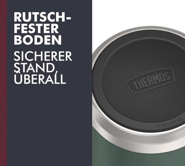 Термос ICON Food Jar 0,71 л, темно-сірий/графіт матовий, контейнер для їжі з подвійних стінок з нержавіючої сталі 18/8, зберігає тепло та холод, з відкидним ложкою, неслизьке дно, абсолютно герметичний