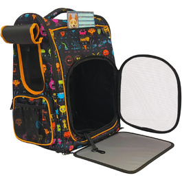 Рюкзак для собак та котів, до 5 кг, ергономічний, з вентиляцією, для подорожей (Помаранчевий)