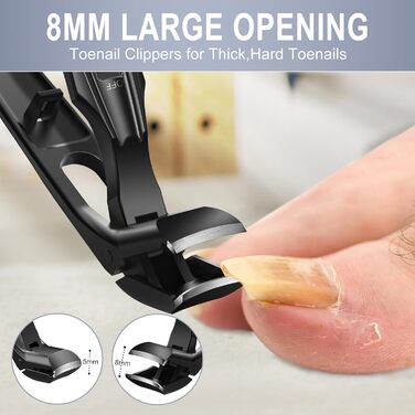 Нігтеріз для товстих нігтів з кутовим голівкою, з контейнером для збору обрізок, для чоловіків, професійний, срібний