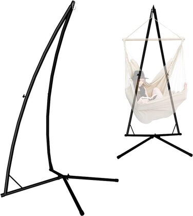 AMANKA Hanging Chair Frame Outdoor 120 kg - 215cm Steel Tube Stand for Hanging Seat Holder Swing Frame Metal for Hanging Hammock Chair Camping Accessory