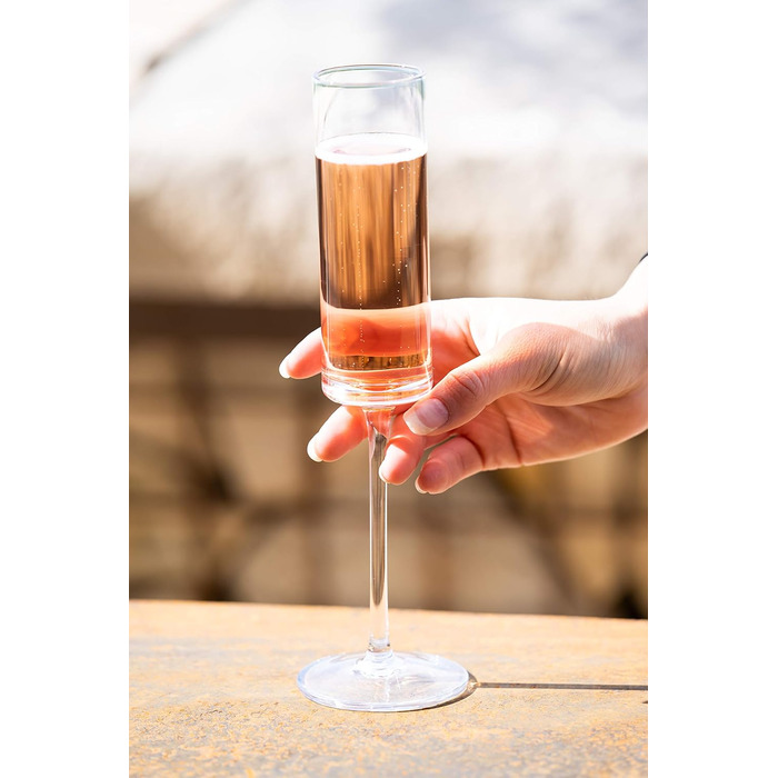 Набір келихів для шампанського Aspen & Birch (6 шт.) - келихи для мімози, 100% без свинцю, 280 мл, ручної роботи