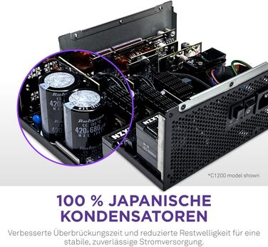 Блок живлення NZXT C850 Gold ATX 3.1, 850W, 80 Plus Gold, повністю модульний, чорний