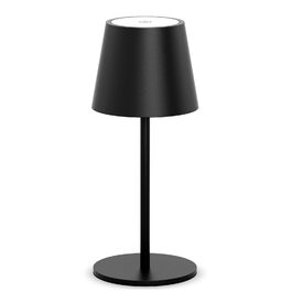 Світлодіодний акумуляторний настільний світильник 26 см, 5000mAh, IP54, чорний - кемпінговий ліхтар для ресторану, спальні, бару