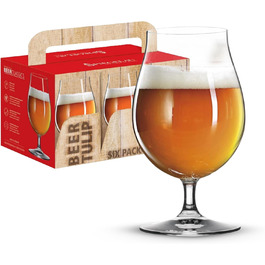 Набір келихів для пива Spiegelau Beer Classics, 475 мл, 6 шт., кришталеве скло, б'яртюльпани, для пива, підходять для посудомийної машини