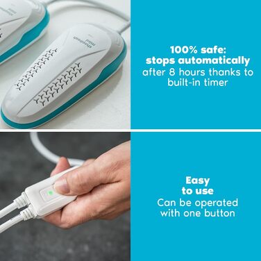 Shoefresh Mini Shoe Refresher & Shoe Dryer electric | Boot Dryer | Ski Boot Dryer | Shoe Disinfection | Glove Dryer | Shoe Warmer - White