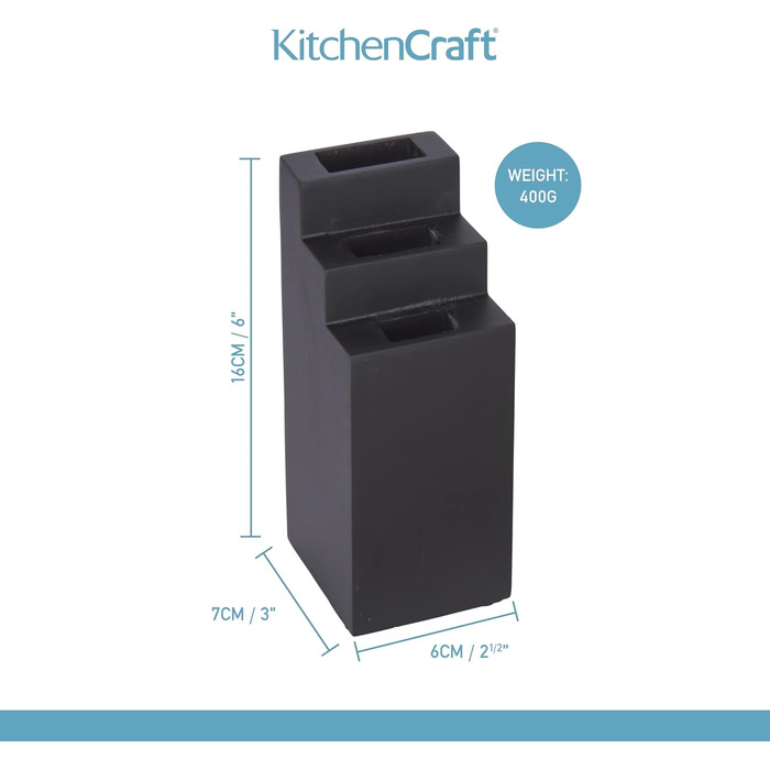 Набір кухонних ножиць KitchenCraft з підставкою, багатофункціональні ножиці, 4 предмети, чорний