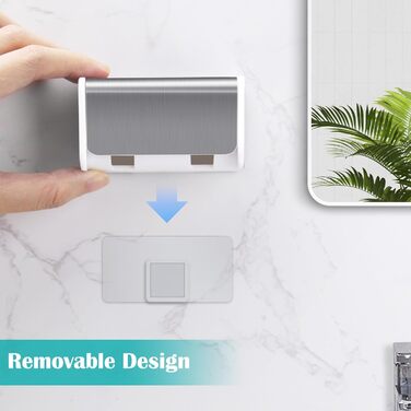 Електрична зубна щітка для дітей з тримачем на стіну без свердління для сім'ї (Brushed Silver)