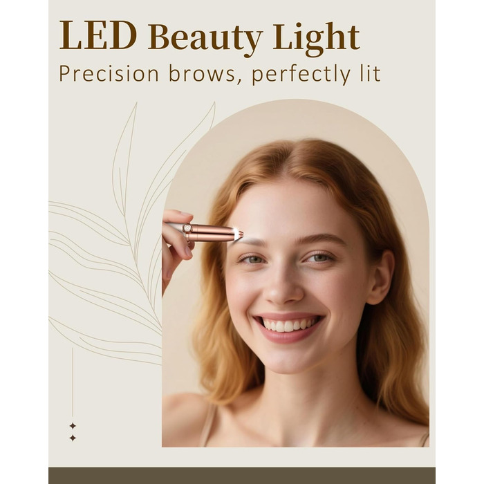 Електричний тример для брів та обличчя для жінок: з запасним наконечником | Швидке та делікатне гоління, портативний коректор брів