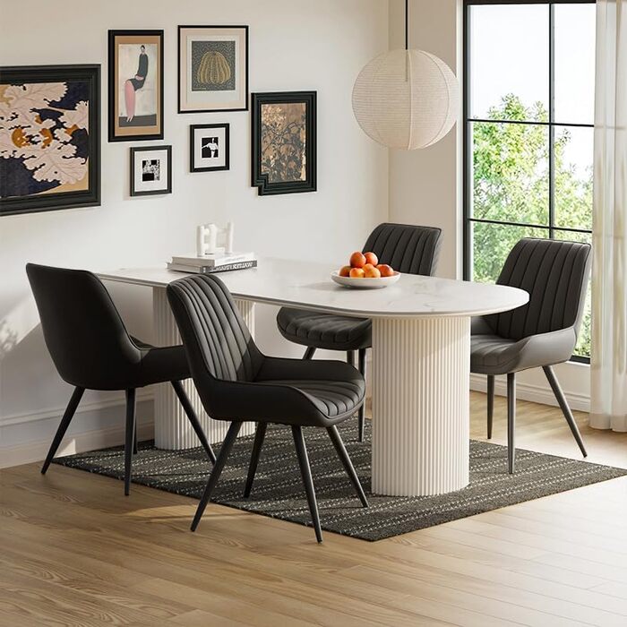 Modern Upholstered Dining Chairs - 4 Pack