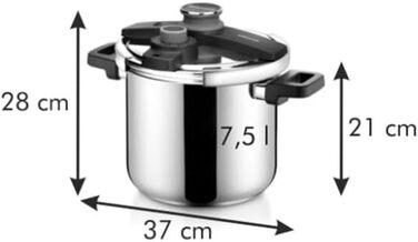 Каструля скороварка Tescoma ULTIMA 6 л з індукційним дном, срібна