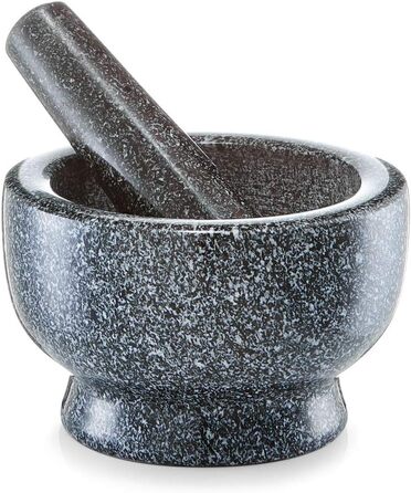 Набір ступка та товкачок Zeller 24501, граніт, антрацит, 13 x 13 x 8 см