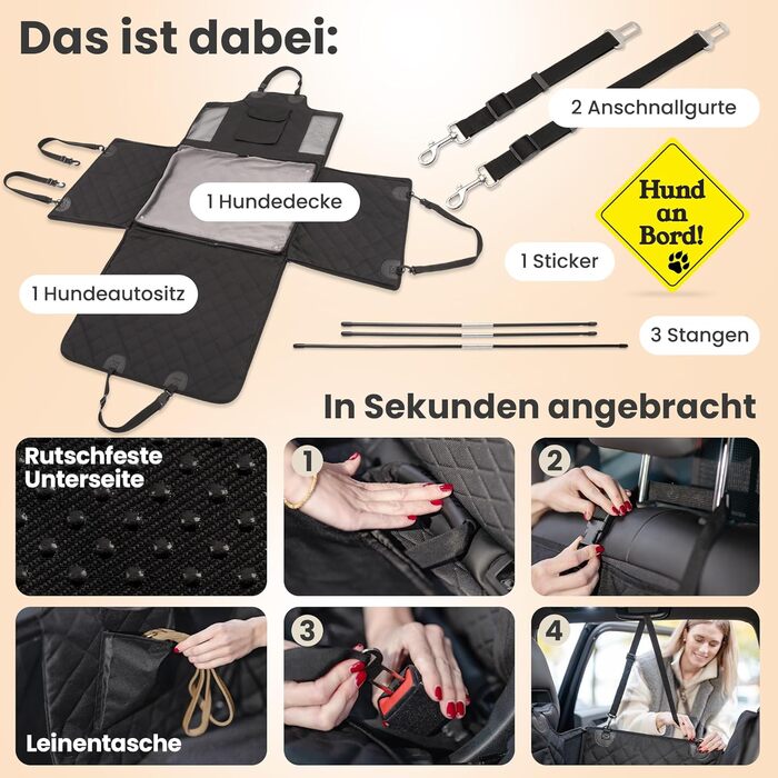 Автокрісло для собак 2GOODz з плюшевою підстилкою - безпечні ремені, водонепроникне та міцне