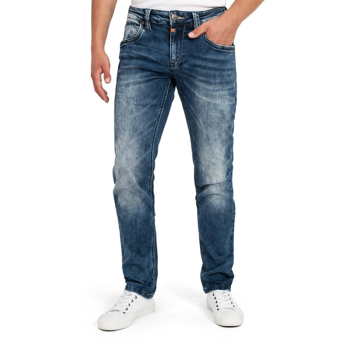 Чоловічі джинси Timezone Eduardotz Slim Fit сині, W29-W40, з еластаном, White Aged Wash