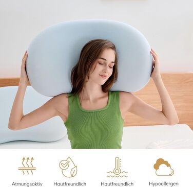 Подушка для офісного крісла EGO HOME з піною з пам'яті, 65x40 см | З антиковзаючим покриттям | Для офісу, ігрового крісла, авто та інвалідного крісла