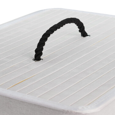 Relaxdays Bamboo Laundry Basket Rectangular