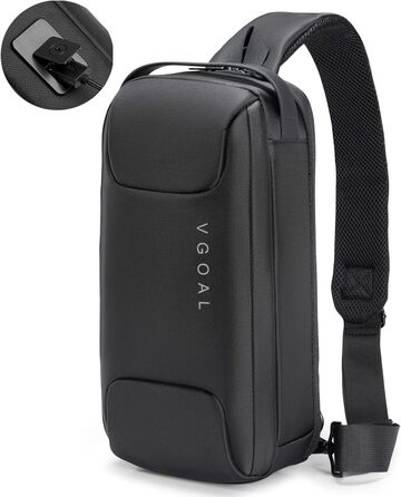 Чоловічий рюкзак VGOAL 6315-A Black – сумка-месенджер, для ноутбука