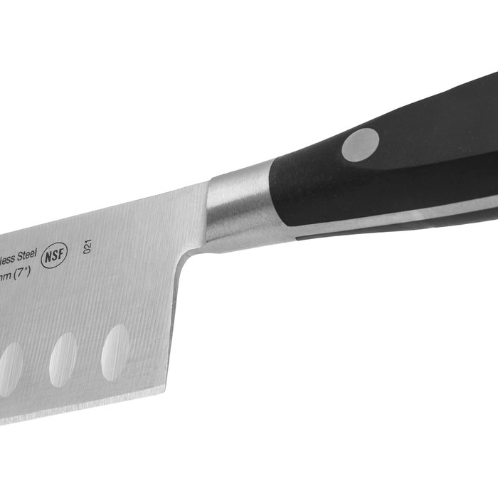 Ніж Santoku Arcos Riviera 180 мм з нержавіючої сталі з титаном, чорний | Іспанський ніж для кухні