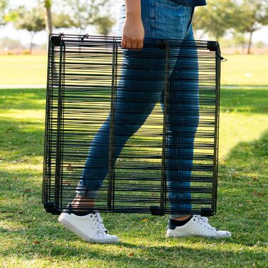 Клітка для собак IRIS OHYAMA 91.4 см - вольєр для собак, вольєр для тварин, клітка для великих собак, портативна клітка, чорна