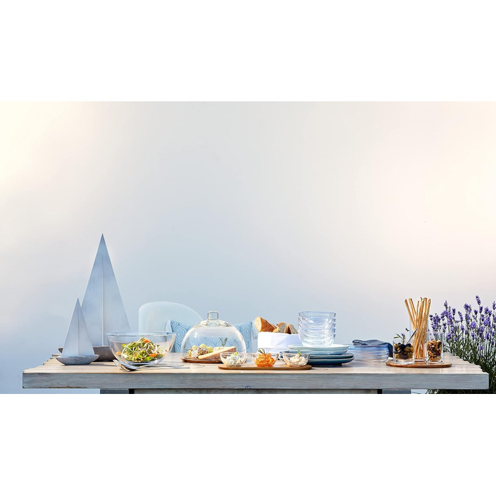 LEONARDO HOME Wooden Cheese Board and Glass Cloche, Cheese Board with Glass Dome, 2-Piece Set, Ø 280 mm, 018519