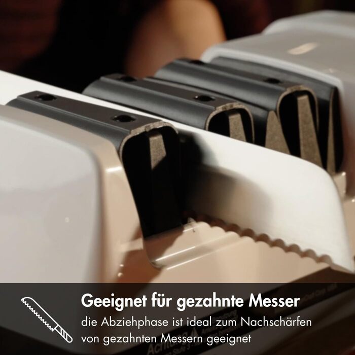 Електричний точило для ножів GRAEF CC120 з 3 ступенями, 20° кут заточування, алмазне покриття, для кухонних, мисливських, професійних та зубчастих ножів