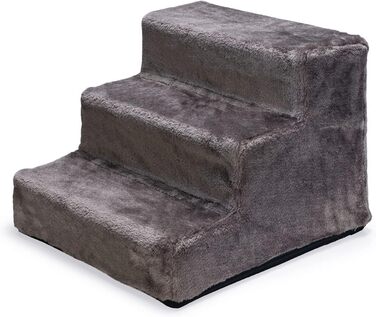 Сходинки для собак Karlie Easy Step – м'яка драбинка для собак, плюш/дерево, темно-сірий, 40x39x30 см