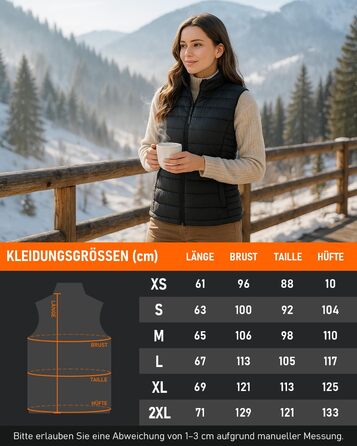 Обогревна жилетка для жінок SZNX з акумулятором – Електрична жилетка з 6 зонами обігріву та 3 рівнями нагріву – Тепла жилетка для зими, активного відпочинку, повсякденного носіння та офісу