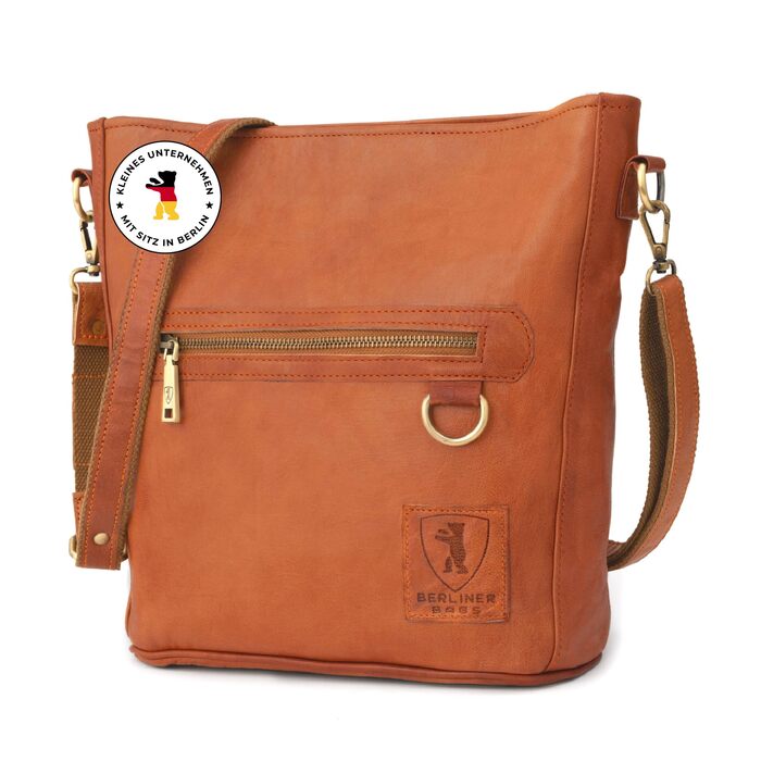 Сумка через плече Berliner Bags Siena Vintage з натуральної шкіри, коричнева - жіноча сумка-месенджер