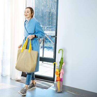 Стійка для парасоль під Relaxdays, металева, діаметр 52,5 x 16 см, сучасний дизайн, срібна