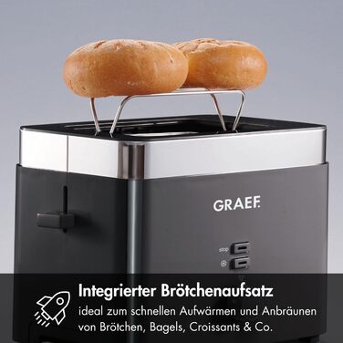 GRAEF 2-Slice Toaster TO 62, black