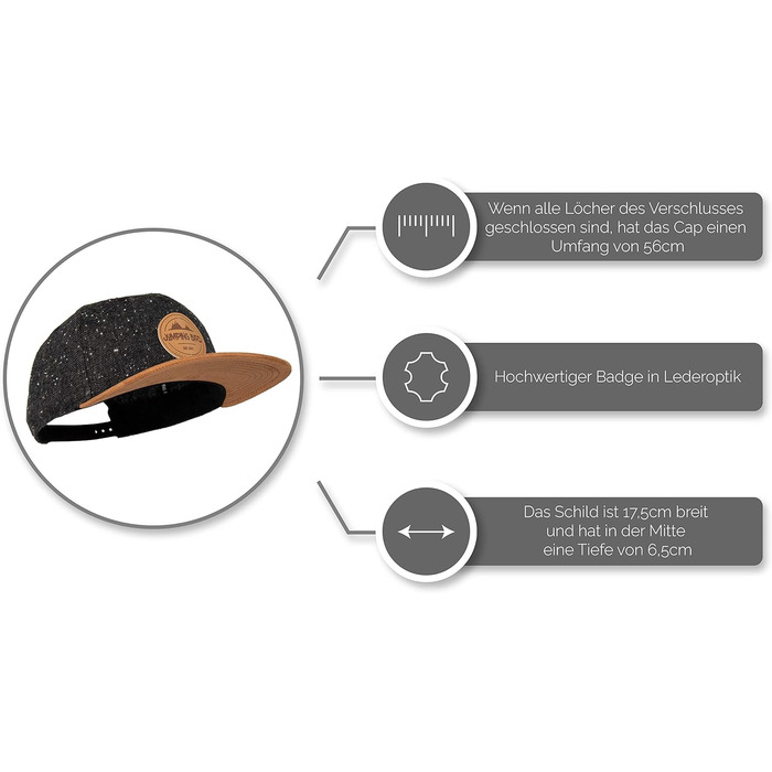 Кепка бейсболка Jumping Bird для чоловіків • Snapback кепка для активного відпочинку • Регульований розмір, легко миється, темно-сірий колір