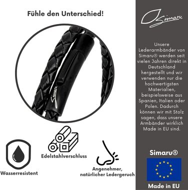 Преміум шкіряний браслет ручної роботи з Німеччини: унісекс, обплетений, з застібкою з нержавіючої сталі (S - до 16 см, чорний)