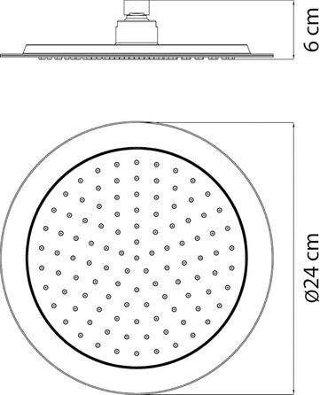 aquaSu® Shower Set Acana | Black | Showerhead: 3 spray patterns, pattern change via button & 12 cm spray plate | 150 cm metal shower hose | 60 cm shower rod | slider | anti-limescale nozzles | 72288 9 (Black - Bacila - Showerhead 24 Cm)