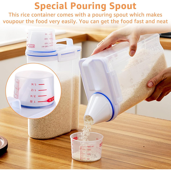 Контейнери для зберігання їжі ZOFUN (4 шт.) - герметичні, для сухого корму, крупи, цукру, кави, тощо