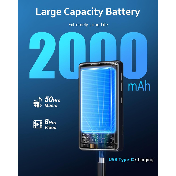 MP3 плеєр AGXOV з Bluetooth та WiFi, Android 4.02