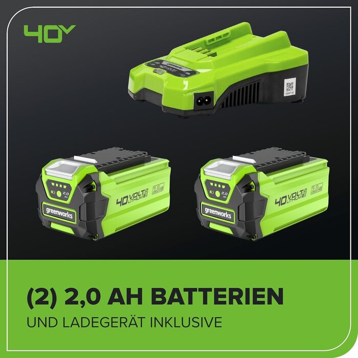 Акумуляторна ланцюгова пила Greenworks G40CS30II 40V, шина 30 см (12