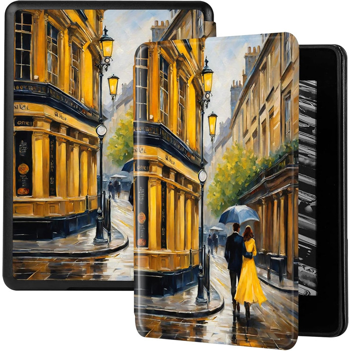 Чохол для Kindle Paperwhite 12-го покоління (2024) Flip з силікону, чохол Kindle Colorsoft з автопробудженням/засипанням, PU/TPU Case, чохол для читання, дитячий/жіночий дизайн, Signature Edition, 7' (колір 8)