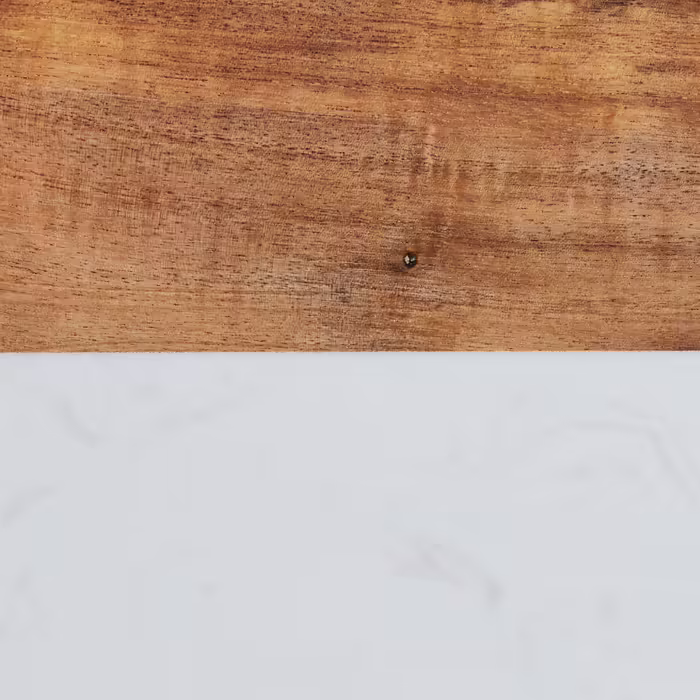 Relaxdays Round Wooden & Marble Cutting Board