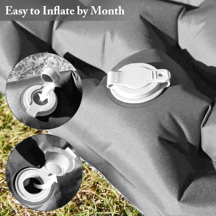 Ultralight Inflatable Camping Mat with Pillow - Waterproof Folding Air Mattress for Camping, Hiking, Travel & Backpacking