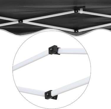 Foldable Gazebo 3x3m incl. Bag | Water-resistant, UV 50+ Protection | Pop-Up Tent, Foldable Gazebo, Garden Tent, Party Tent, Capri | Click System Metal Frame (Gray)